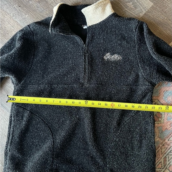 VGUC Fleece Indian Moto jacket. Size is missing measurements below fits Like M/L - Picture 4 of 4